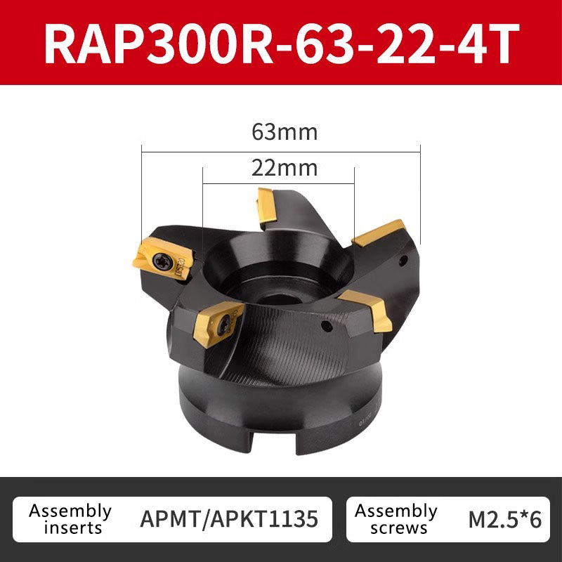 4056 China precision tools RAP 300R/400R 75 Degree Positive Face Mill for CNC (for APMT1135/APMT1604 milling insert) Shandong Denso Pricision Tools Co.,Ltd.